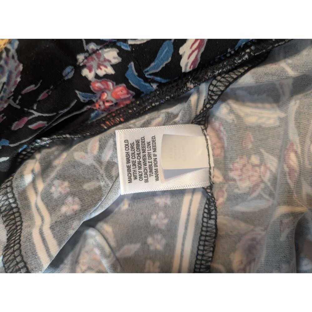 Roz & Ali Floral Boho Stretch Lounge Pants - S